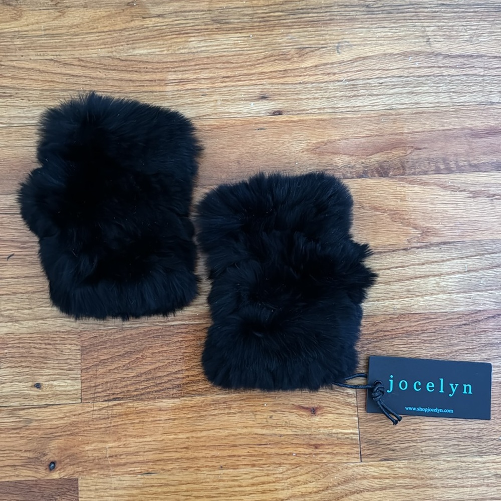Jocelyn Real Fur Fingerless Mittens